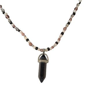 beaded crystal necklace